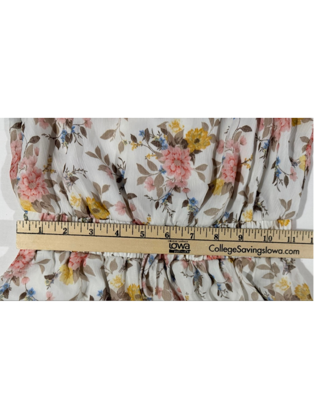 Mi Ami Francesca’s Floral Mini Dress XS Flutter Sleeve Smocked Waist Cottagecore - Picture 6 of 9